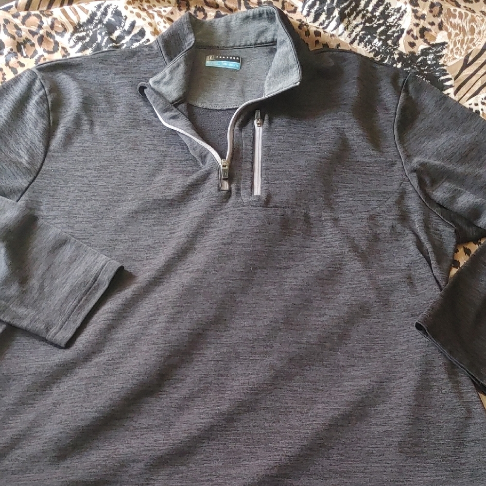 PGA Tour Men's Charcoal Zip-Up Sweater Sz XXL